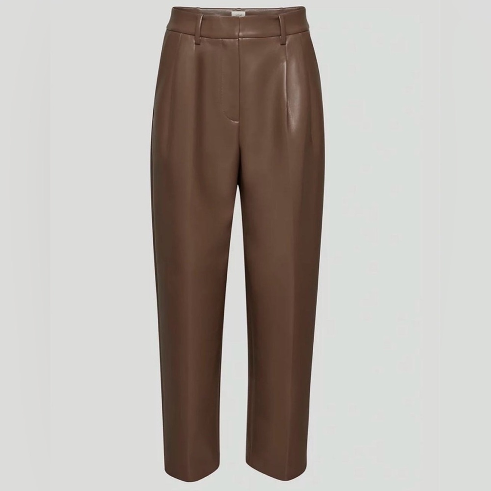 Aritzia Wilfred Carrot Vegan Leather Pants
